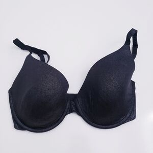 Victoria's Secret Metallic Black Glitter Uplift Semi Demi Bra